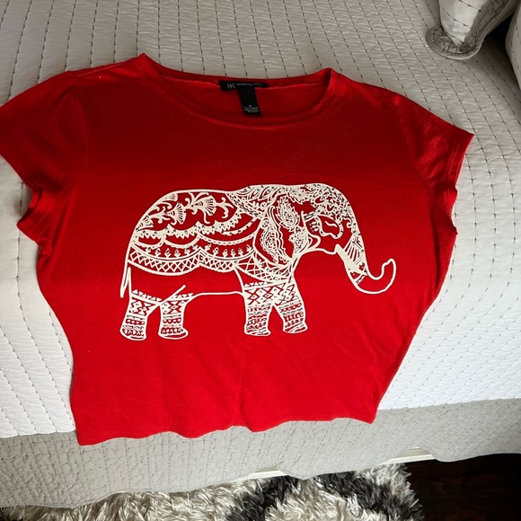 INC International Concepts Tops - I-N-C Elephant red woman's shirt
